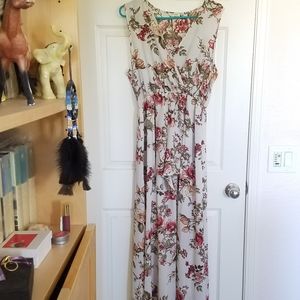 Summer Floral Romper with Train Large